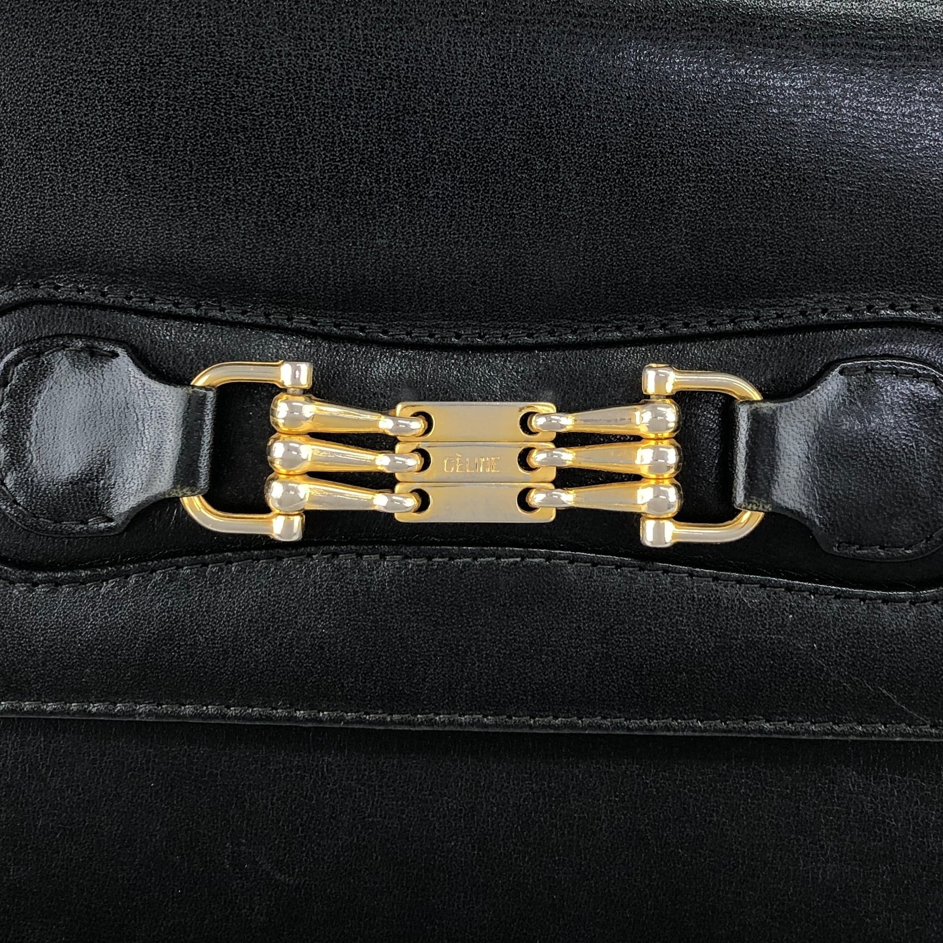 CELINE セリーヌ ショルダーバッグ ブラック ホースビット ブラゾン
