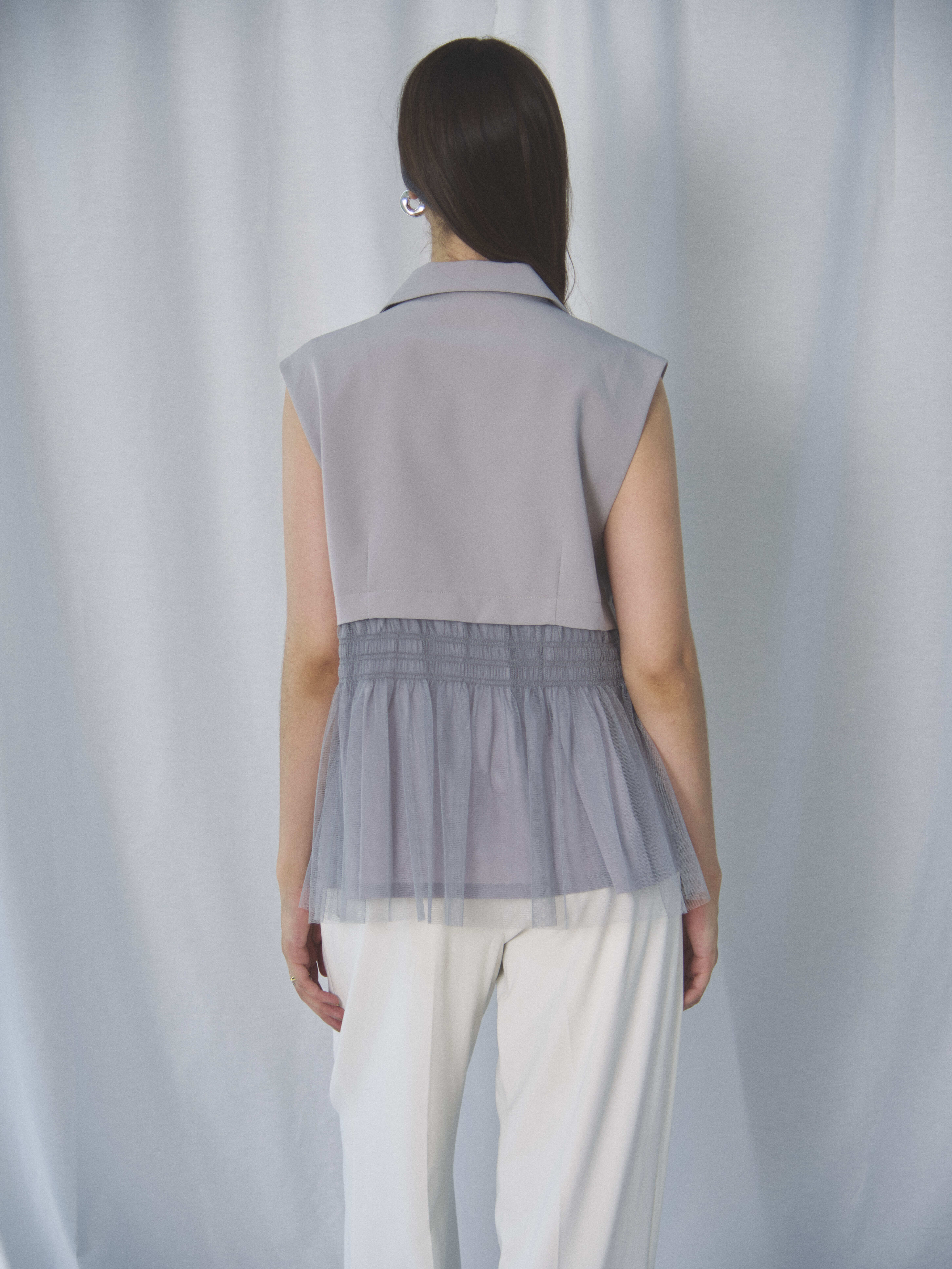 TULLE DOCKING GILET(ﾁｭｰﾙﾄﾞｯｷﾝｸﾞｼﾞﾚ)【5533517】 | CIEL'AIR