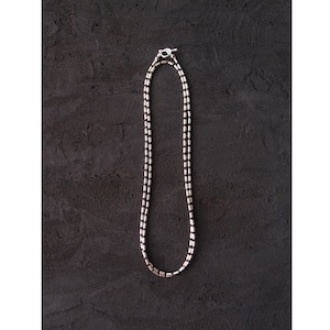 【SV】Hematite × Black Spinel Long Necklace/ヘマタイト ロングネックレス(ブラックスピネル)