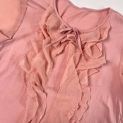 Leilian レリアン フリル デザイン 半袖 Tシャツ カットソー 13+/ピンク レディース