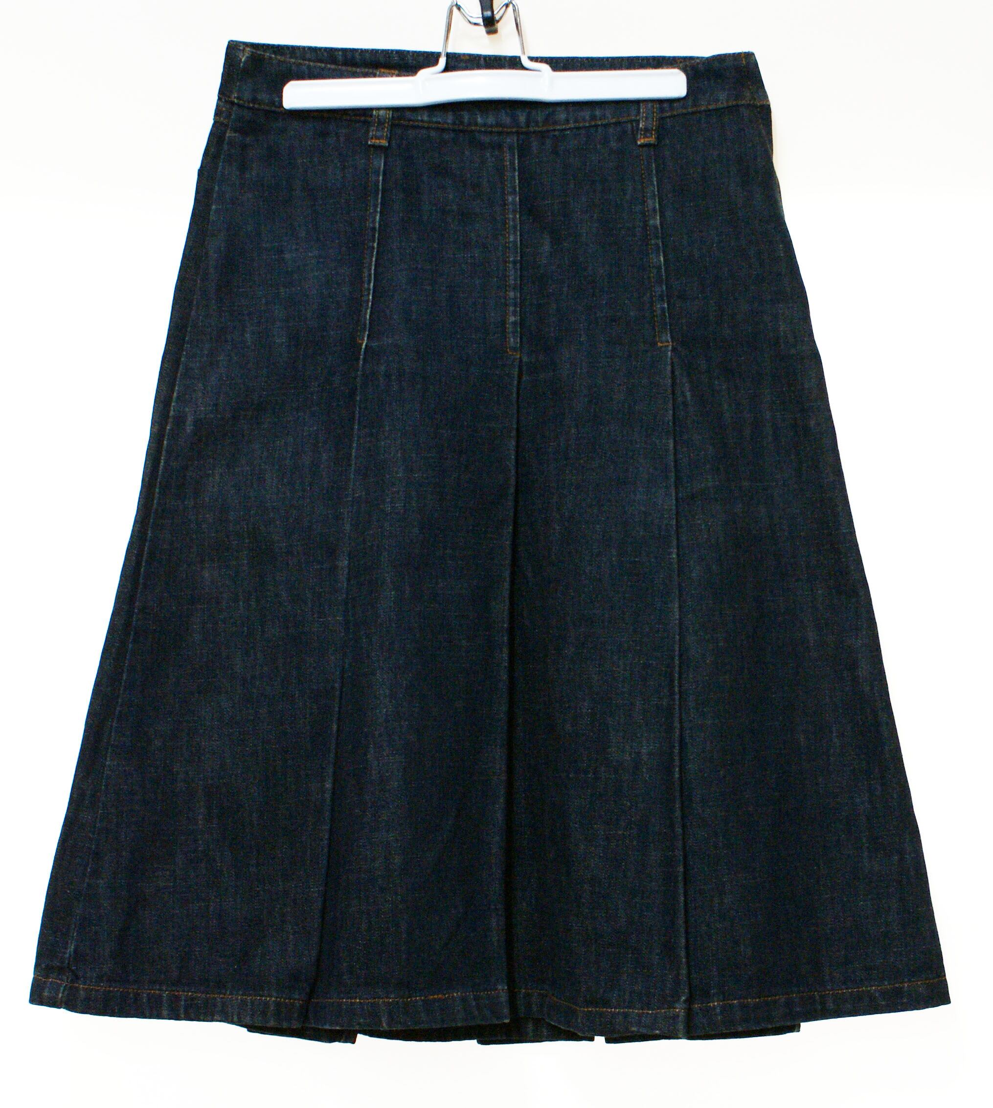 MIUMIU デニム膝下丈プリーツスカート | SPACE 