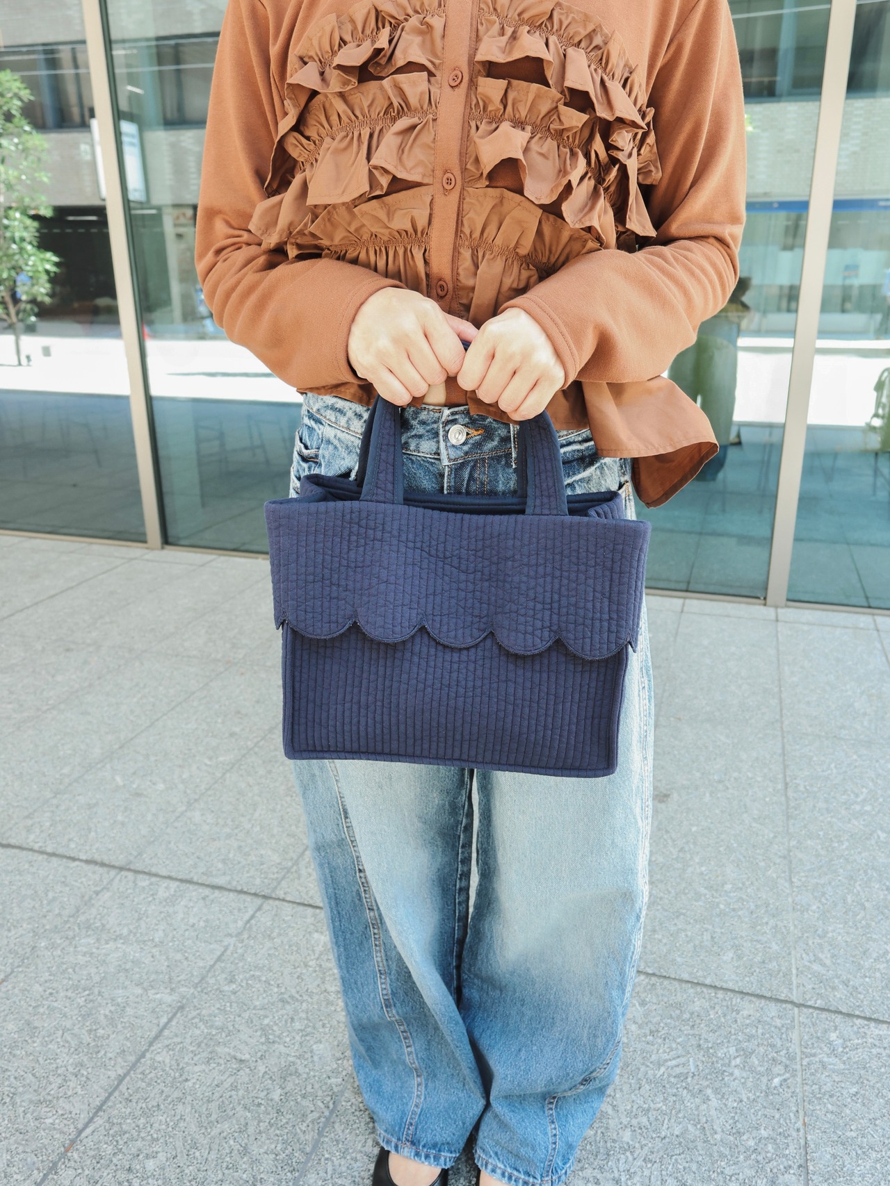 【Square Tote】Scallop Small