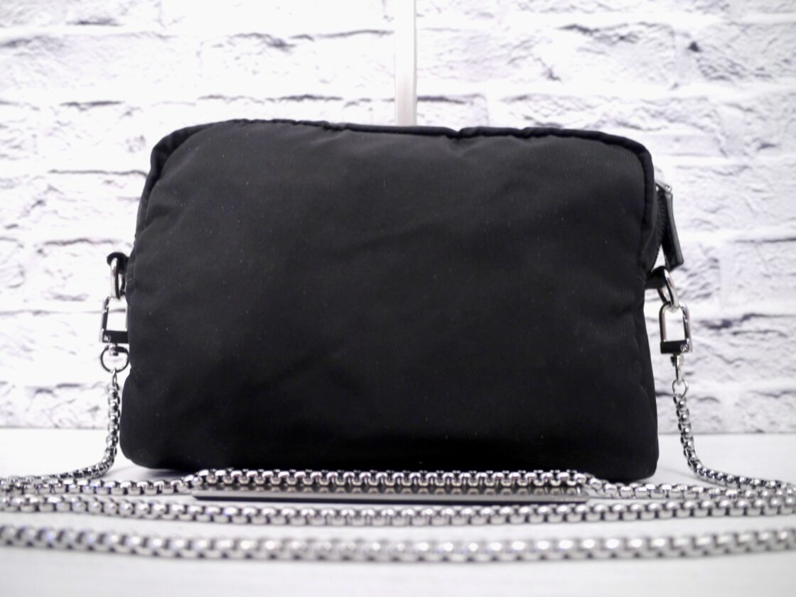 美品◇PRADA プラダ ナイロン クロスボディ チェーンストラップ  