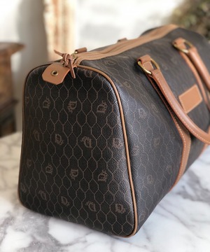 Christian Dior クリスチャン ディオール ハニカム柄 レザー×PVC ミニ  