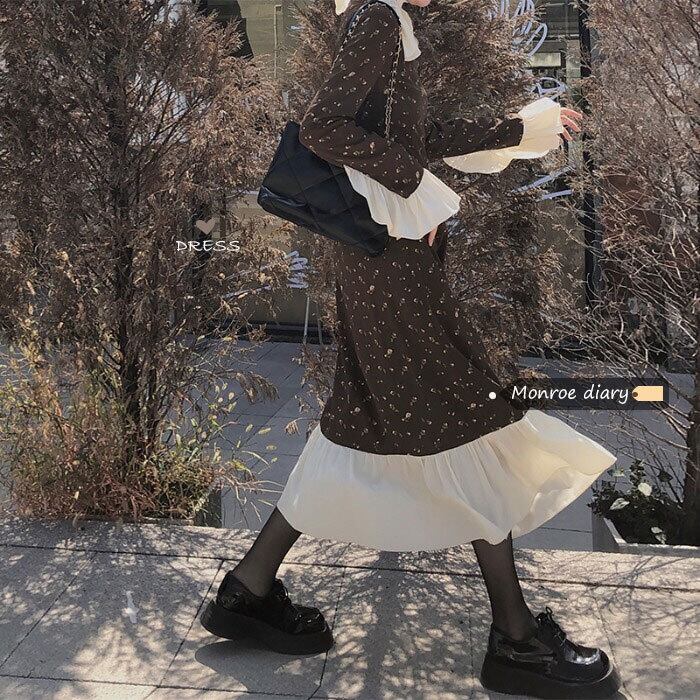 スタンダードスリムドレス スプリングスカート スタイル レトロ 春物 モンロー94407065495