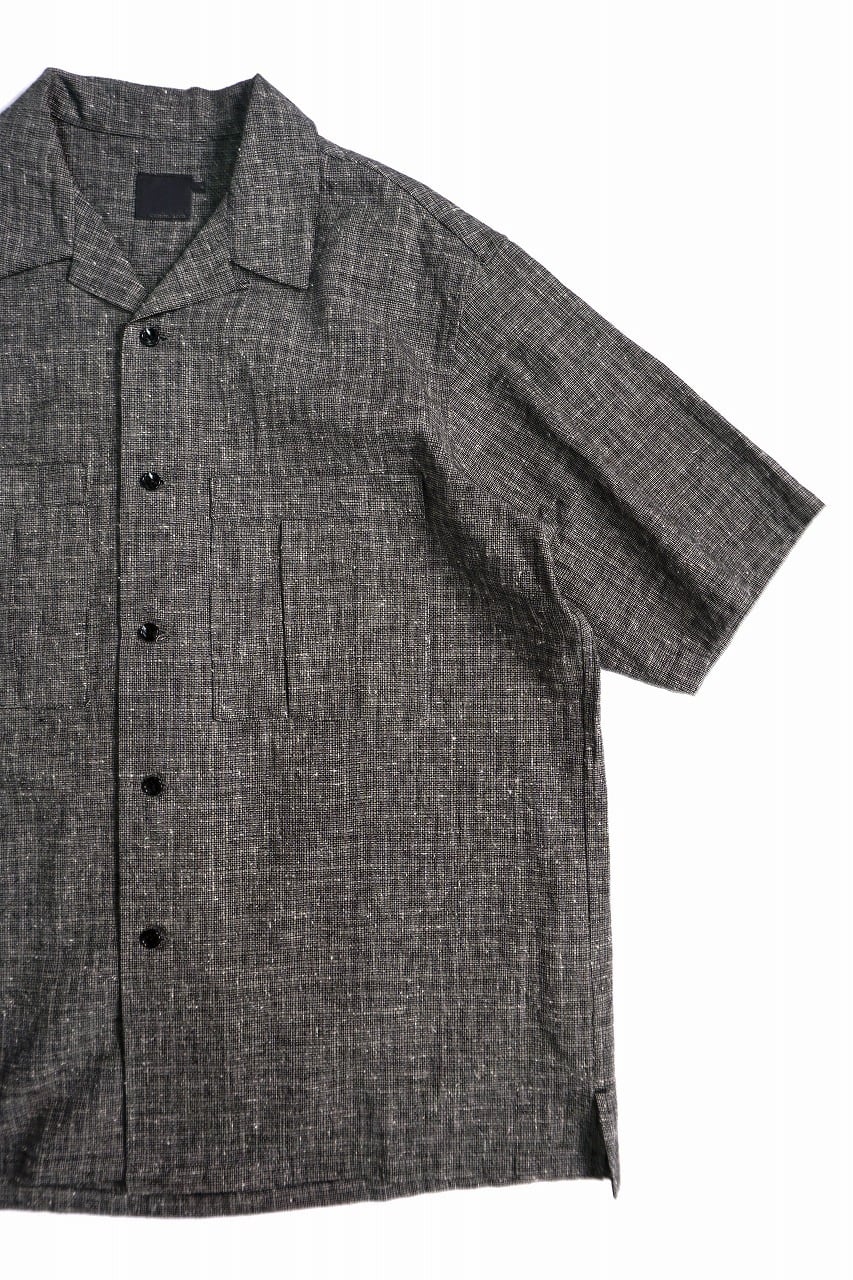Nepped Check Open Collar Shirt
