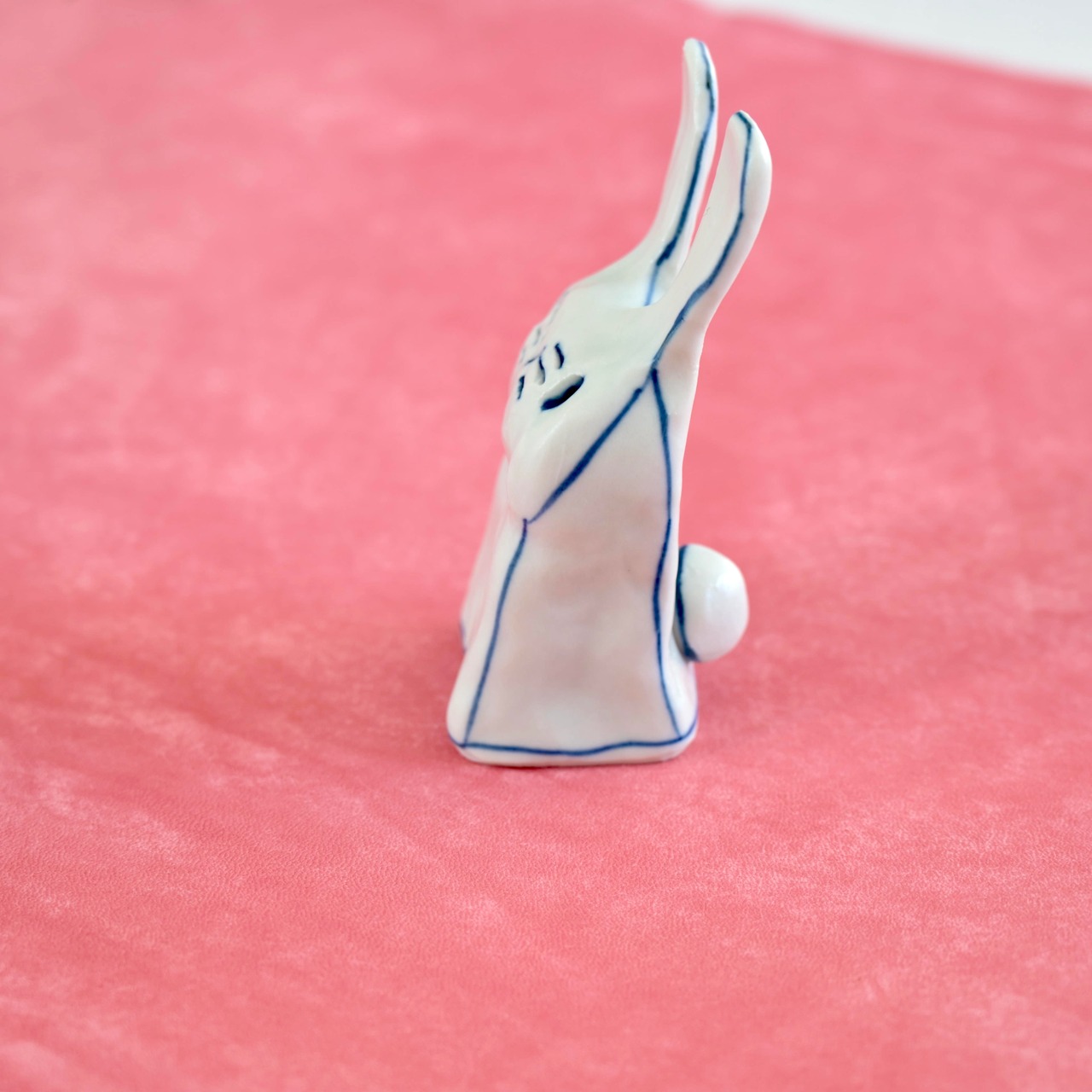 村田菜穂美 干支 染ライン 白うさぎ