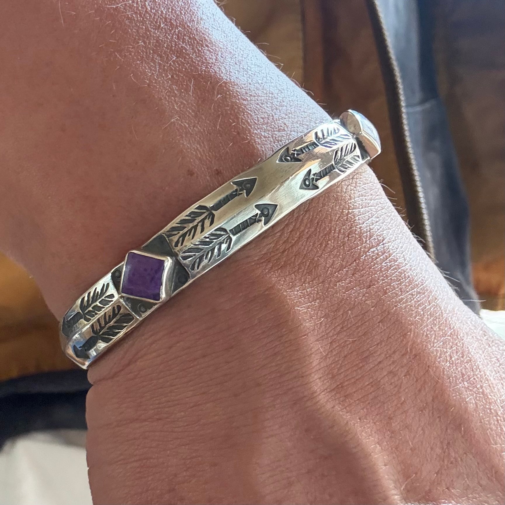 Jesse Robbins “Size L” Coin Silver Bracelet インディアンジュエリー