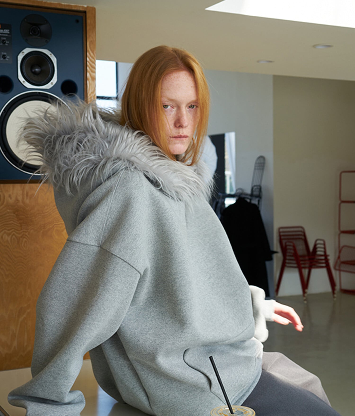 tops】フードファーパーカー N2943 | nanastyle