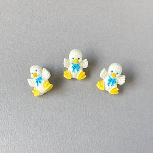 青いリボンのアヒルの子UKボタン(22mm)