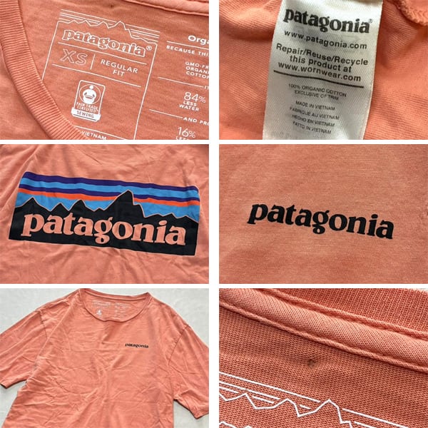 1点物◇パタゴニアPatagoniaバックプリント薄オレンジTシャツ古着