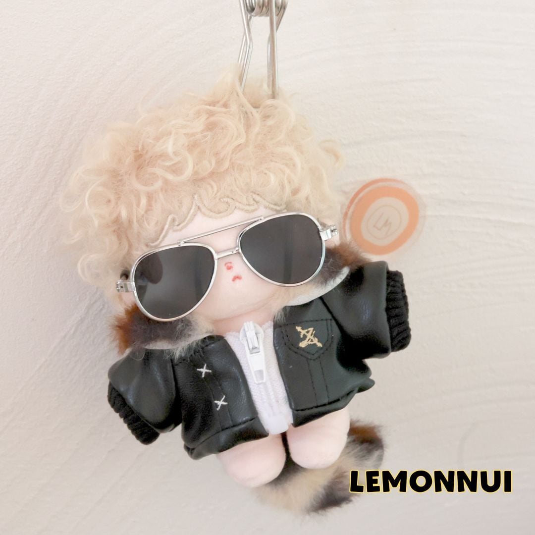 10cm ぬいぐるみ服 着せ替え レザージャケット 黒 ぬい活 推し活 推し