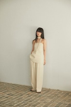 DU250501 linen like wide straight pants【T sizeあり】【Re Stock】【残り僅か】