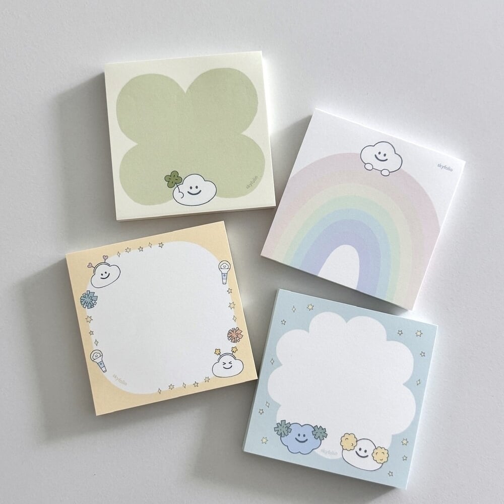 skyfolio] くも Square メモ パッド（全4種） | moim - 韓国雑貨や小物