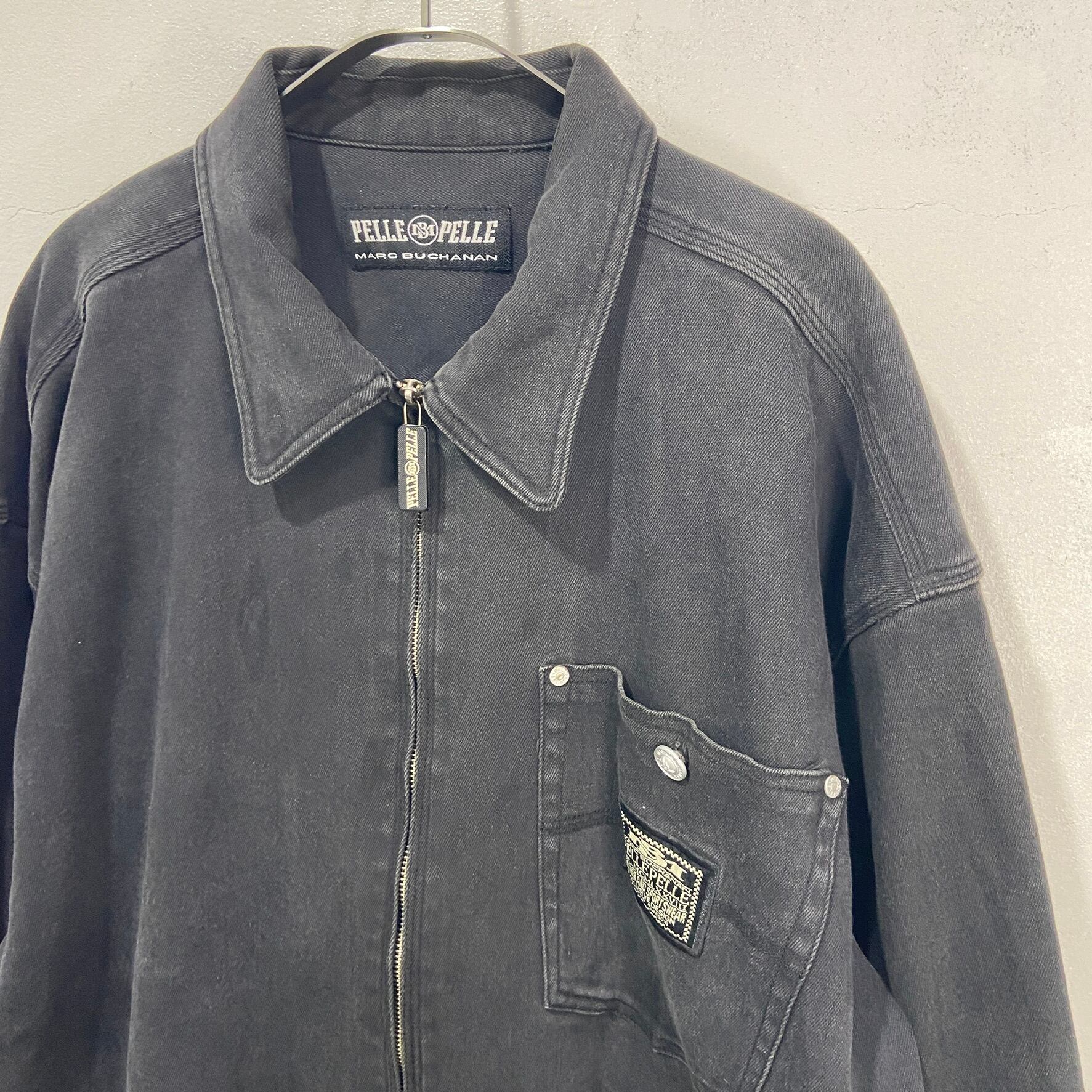 『送料無料』PELLEPELLE 90s ペレペレ ブラックデニムシャツジャケット XXL | 古着屋 Uan powered by BASE