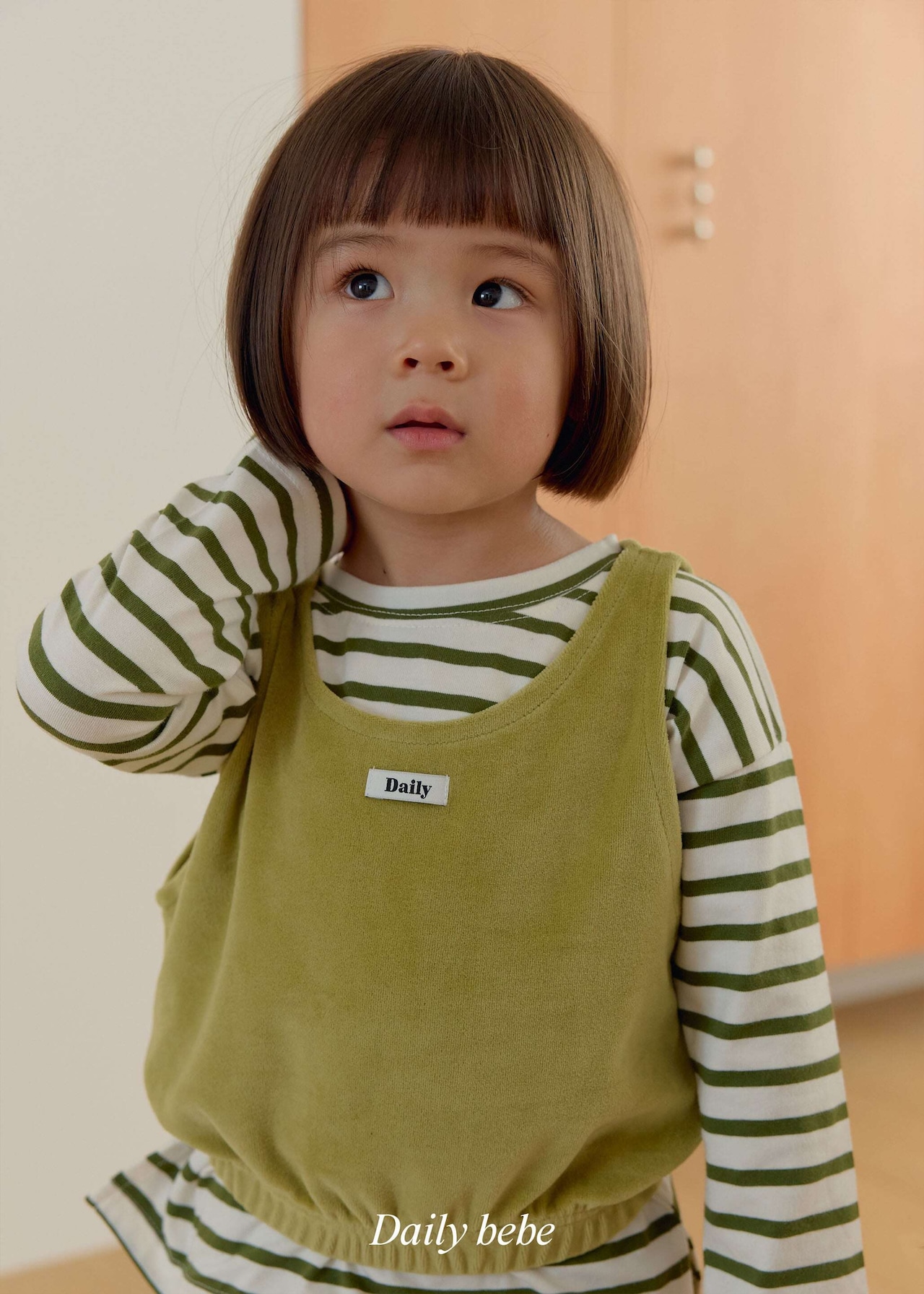 【取寄】Dailybebe ベロア セットアップ|秋服|韓国子供服|26/AT