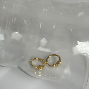 【silver925】simple knot hoop pierce　P12