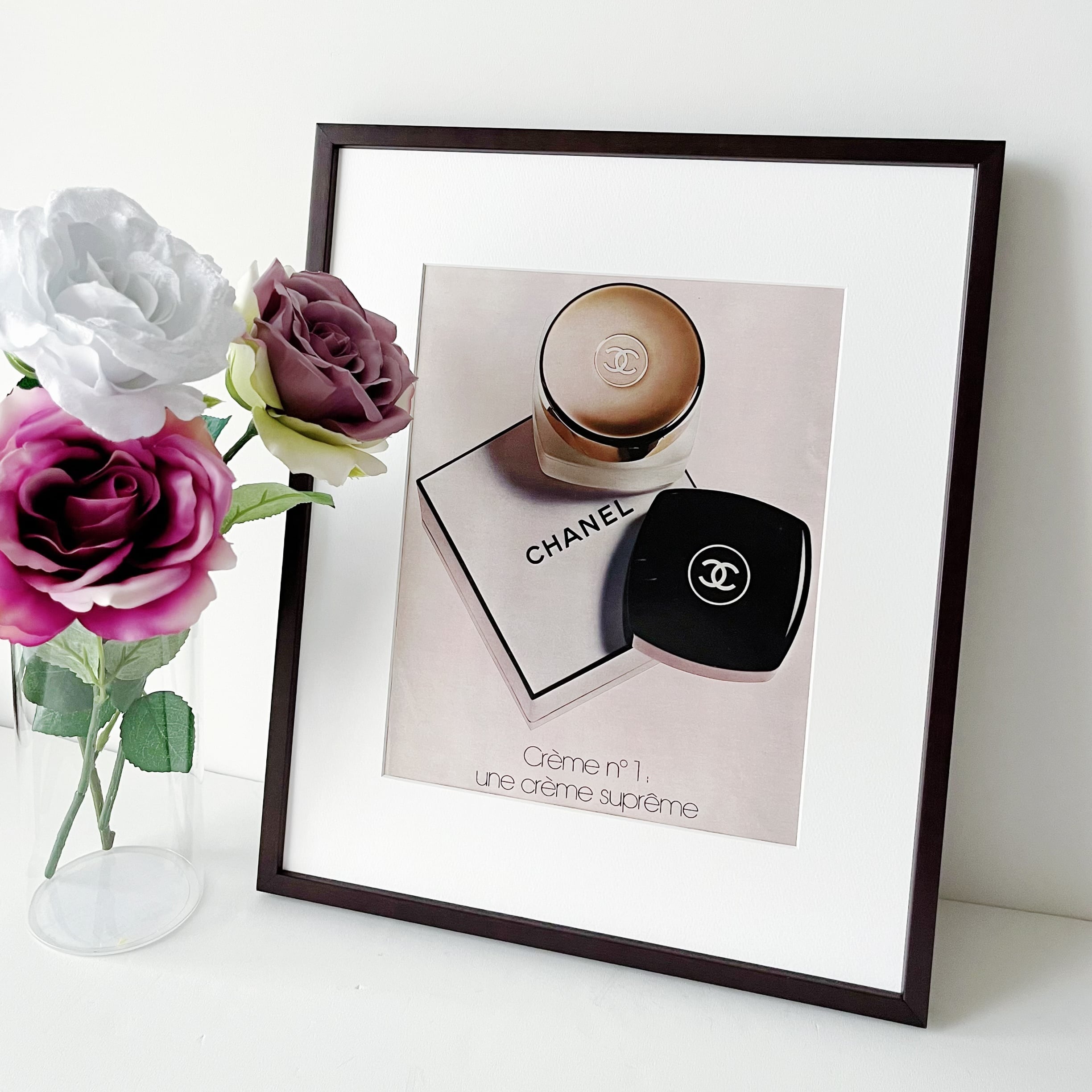 CHANEL 写真 インテリア 1975 広告＞ CHANEL シャネル ヴィンテージ アートポスター フレーム