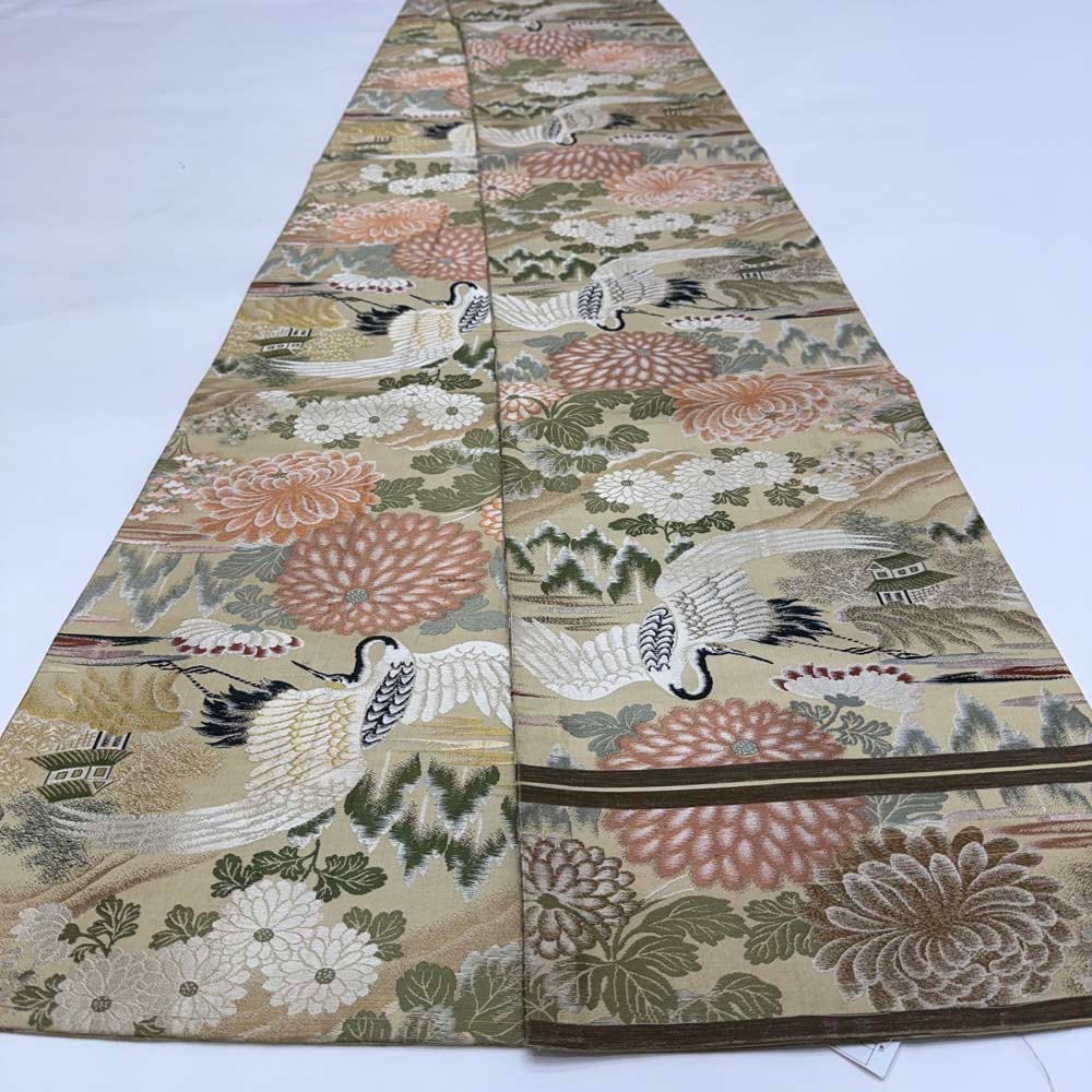 丸帯 アンティーク ヴィンテージ 全通 金帯 380cm 花嫁衣装 貸衣装 中古 リサイクル 結婚式 婚礼 着付け 舞台 きもの 着物 5111