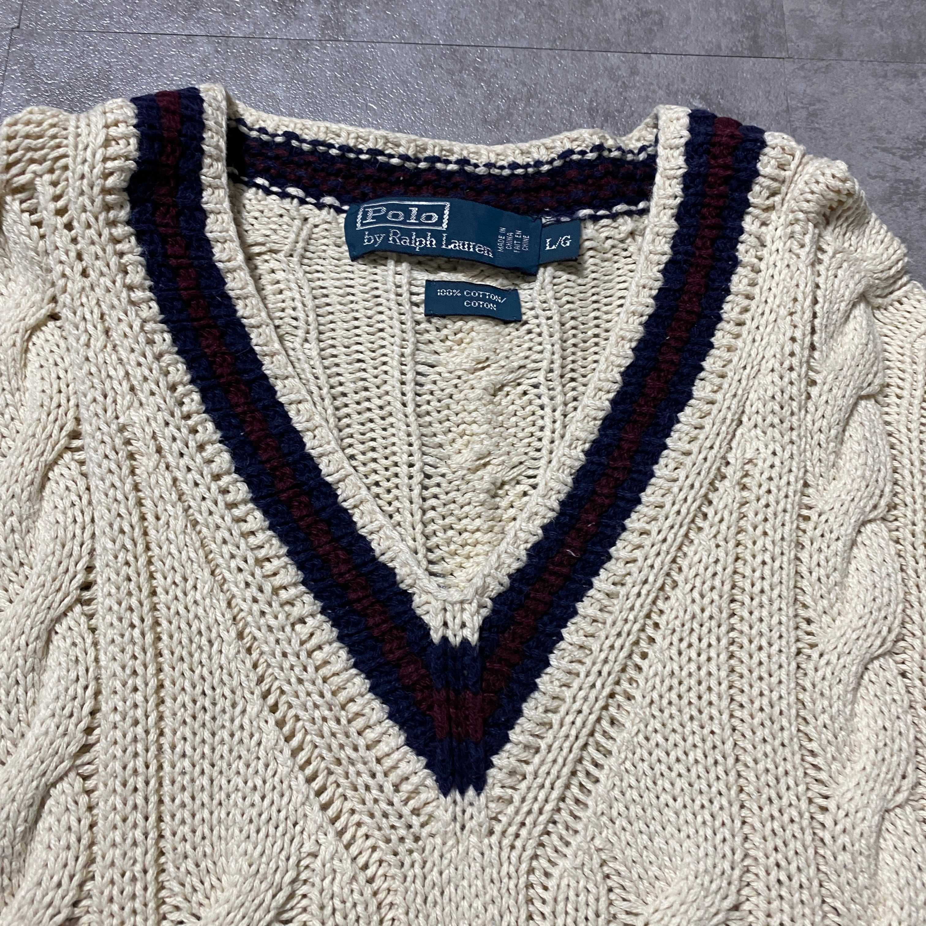 90's Polo by Ralph Lauren ポロバイラルフローレン Vネック チルデン