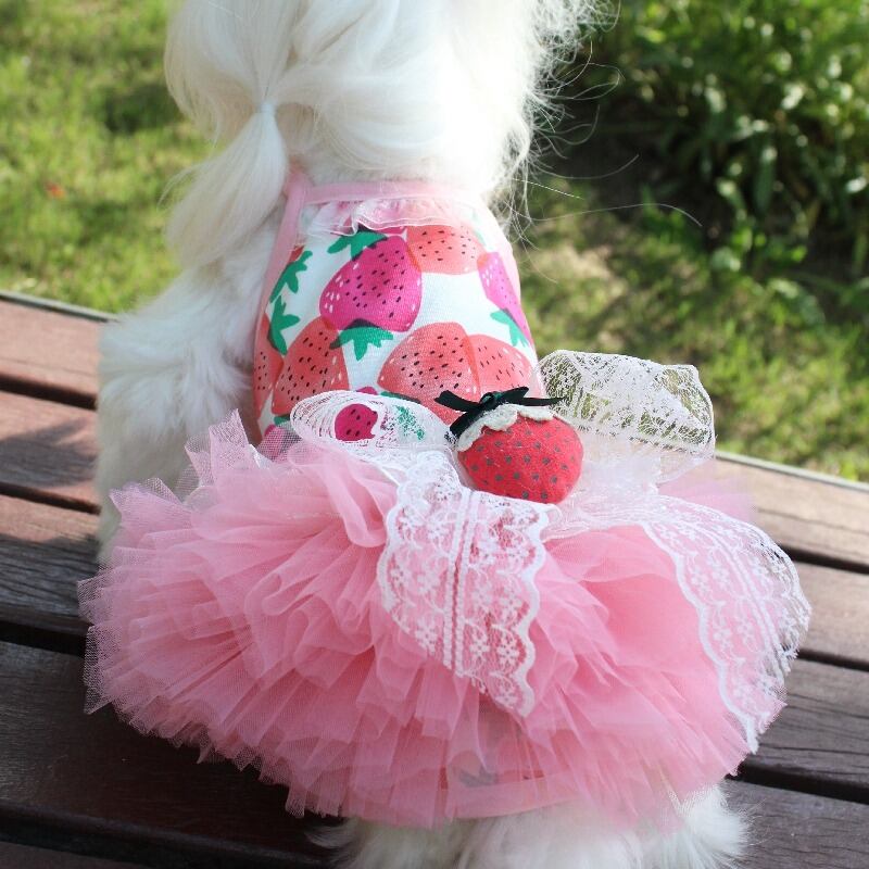 大型犬もOK!いちごのキャミソールワンピース