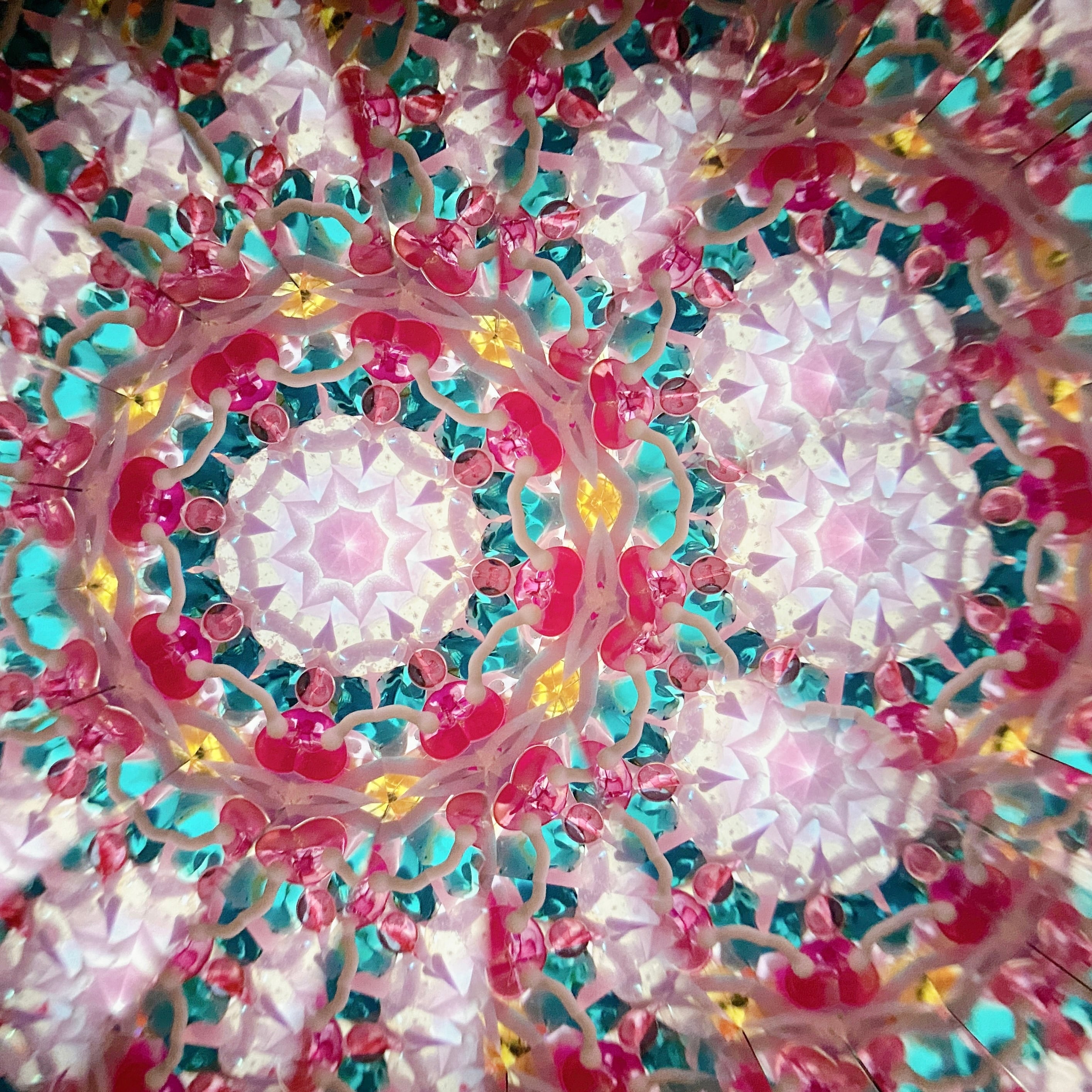 ガラスポッドの万華鏡『フラワーポッド』ドライフラワー千日紅