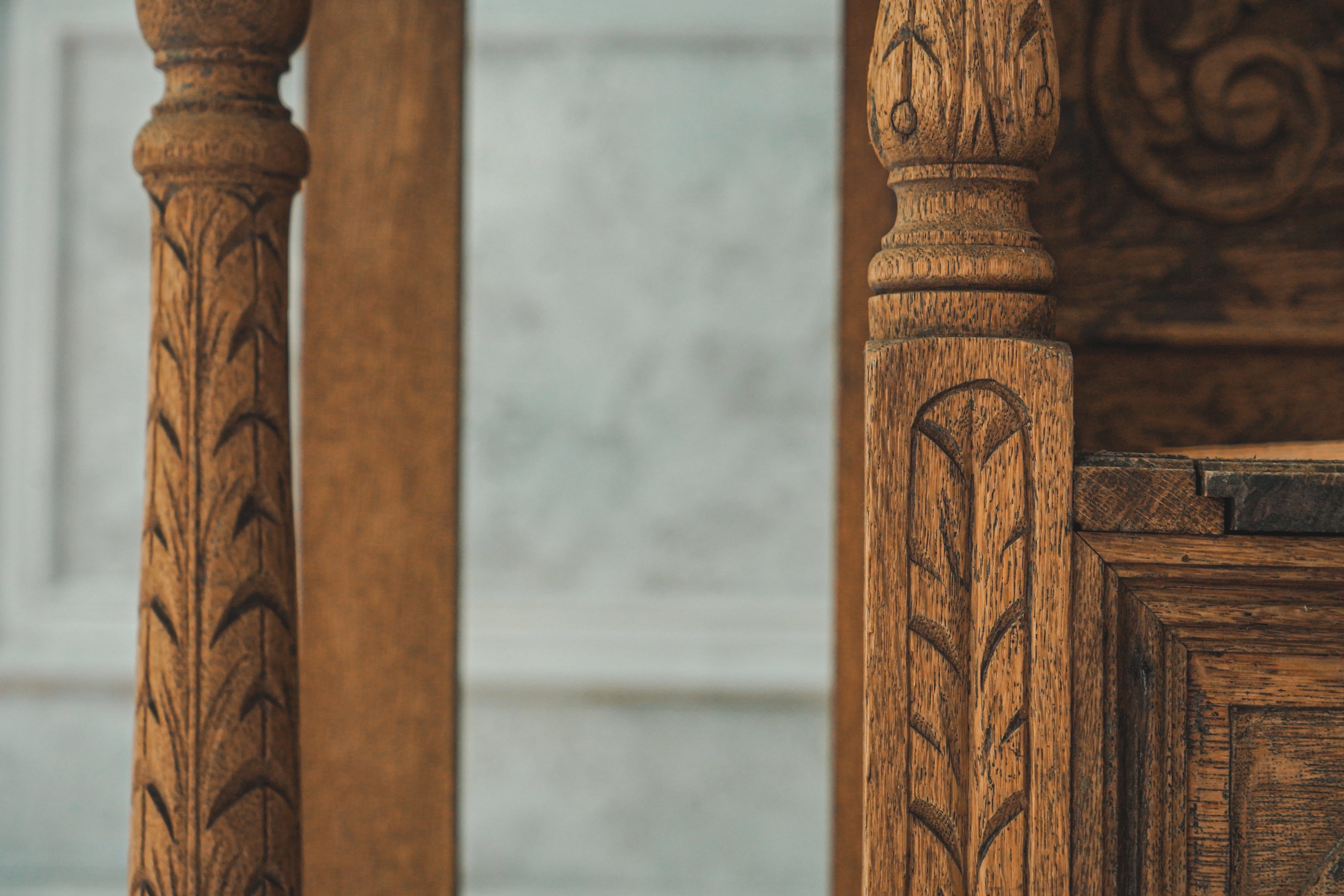 ミラー付きベンチ/ベンチ/ミラー/アンティーク家具/彫刻 | IWARE kagawa