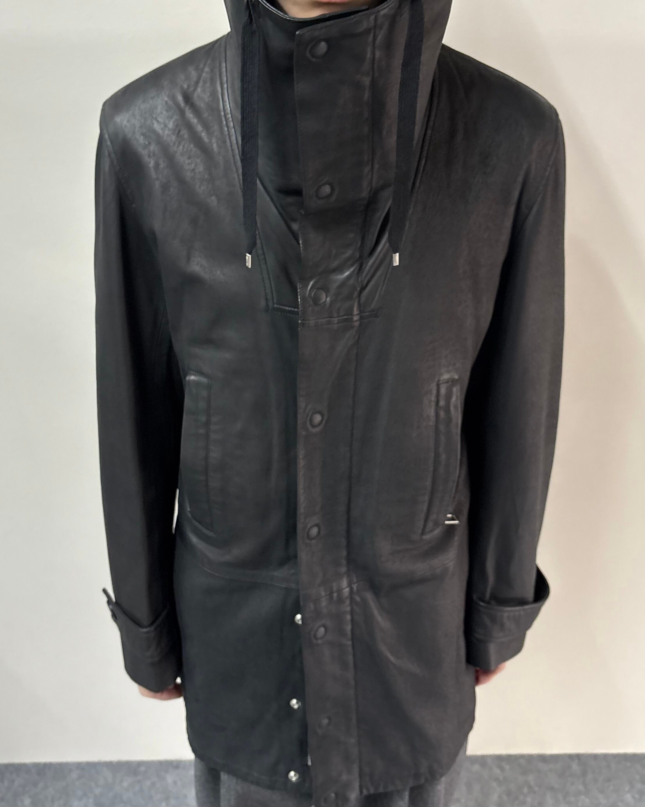dior homme ラスター期　ジルサンダーラフ期12aw レザージャケット TIME SALE] JIL SANDER ジルサンダー カーフスキン ダブルライダース