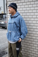 6.5oz Vintage Wash Denim Anorak Hoodie /IMPRESTORE