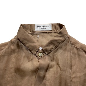 SAINT LAURENT PARIS silk seer shirt