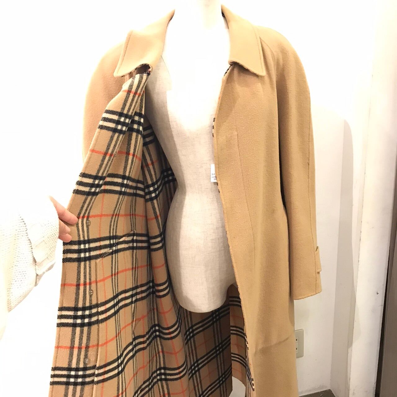 Burberry/バーバリー/コート/ロングコート/ベルト付き/wool/ウール 