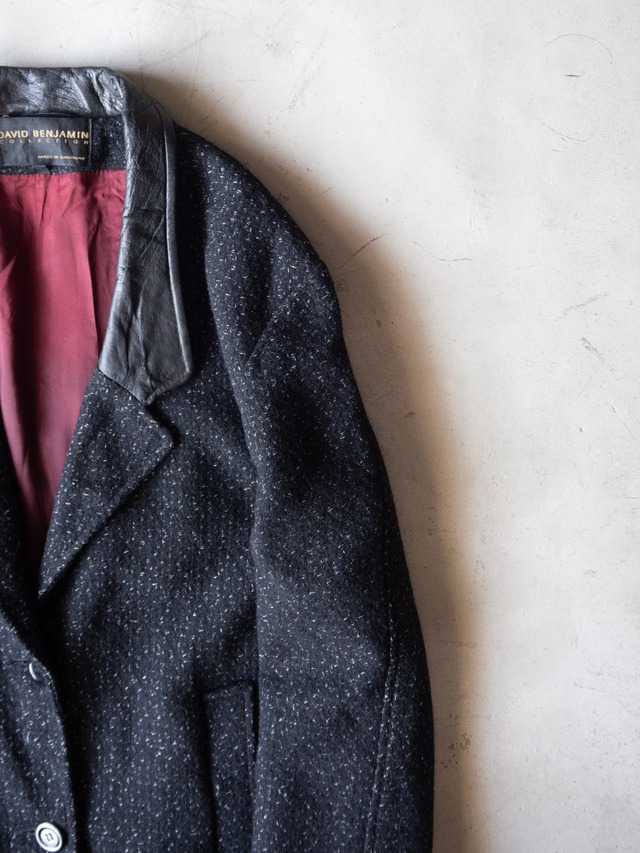 "PELLE CUIR" '90s vintage Leather car coat