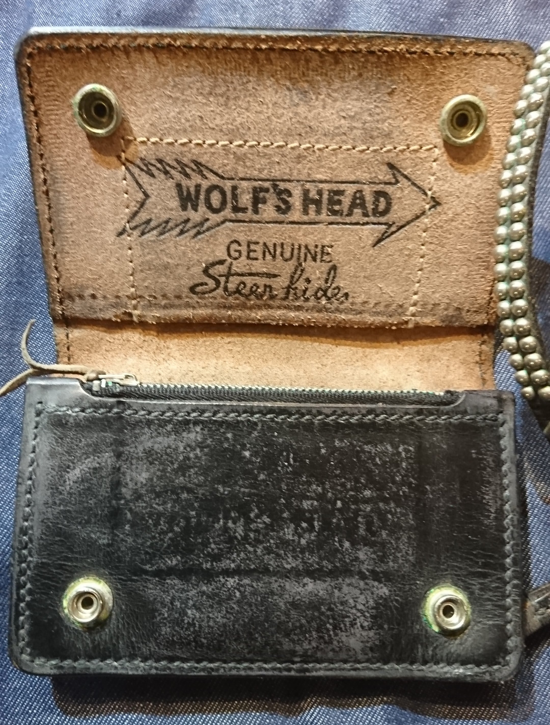 wolfs head ウルフズヘッド ウォレット チェーン付き スタッズ 財布