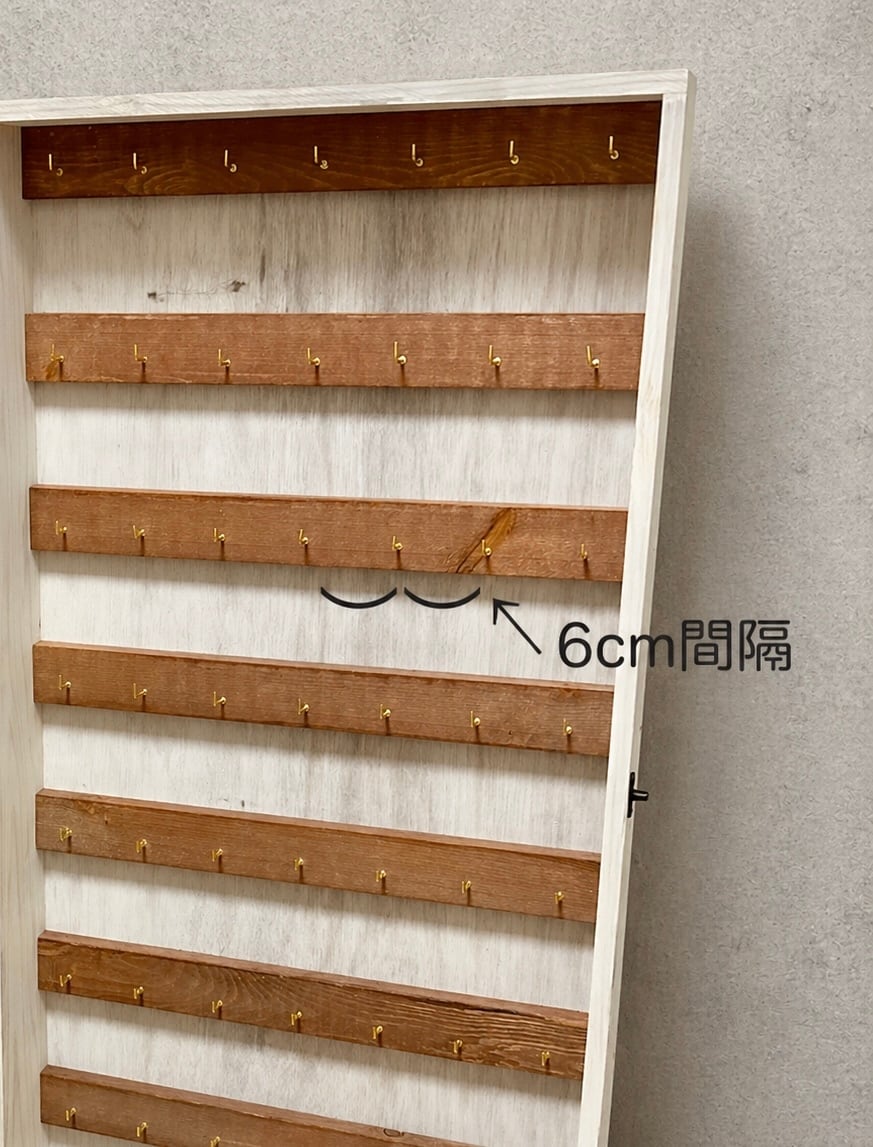 アクセサリー什器 二つ折り式｜木製ディスプレイ棚｜大容量収納