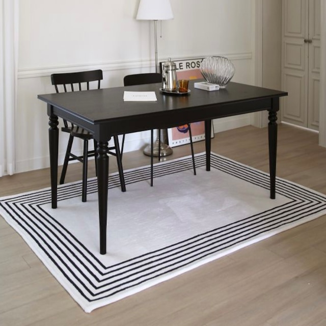 square line rug 3size / スクエア ライン ラグ カーペット ウォッシャブル 北欧 韓国インテリア