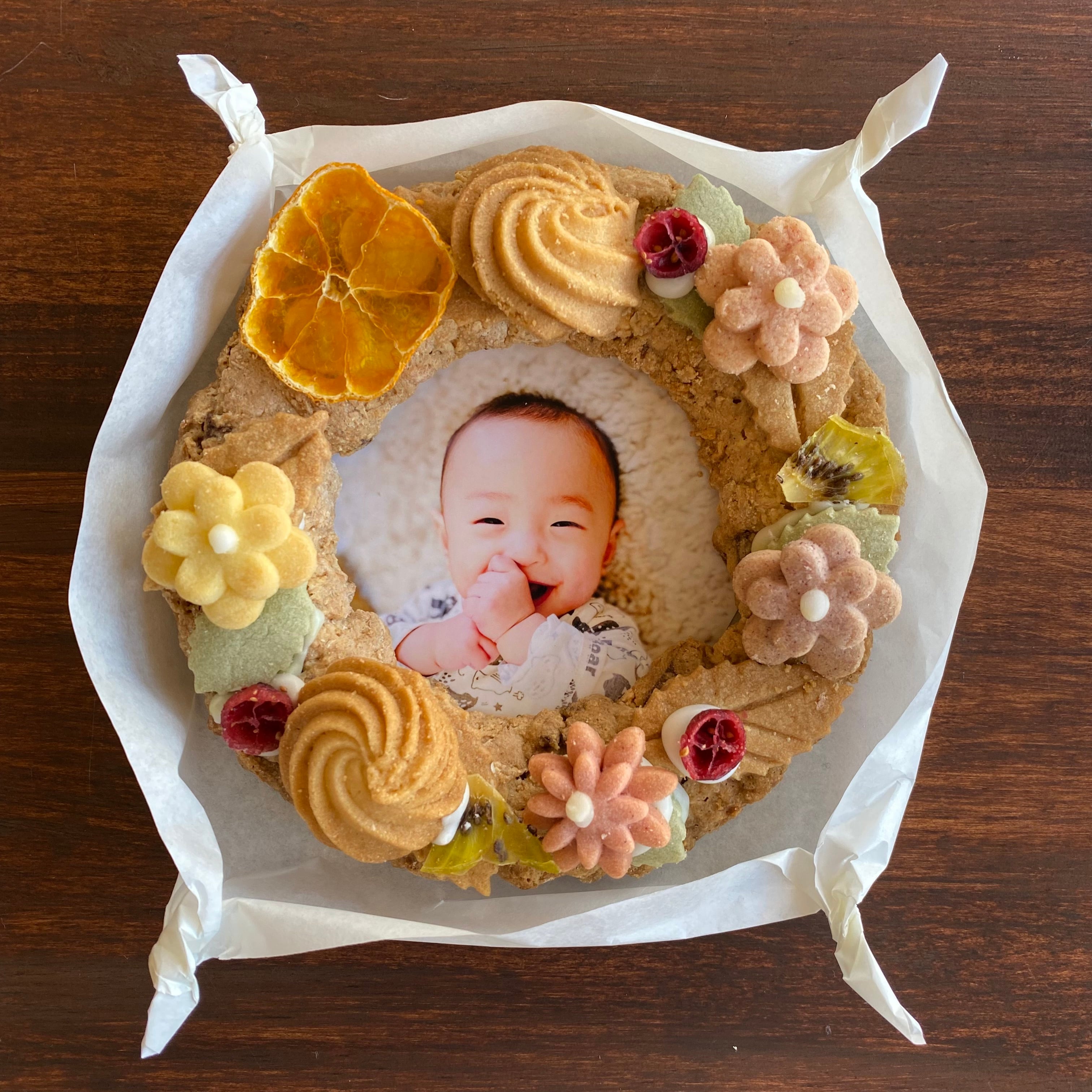 お花のクッキーリース（サイズS） | べべナチュール