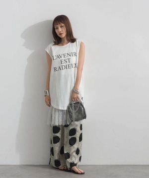 AE2972 ロゴフレンチスリーブプルオーバー offwhite