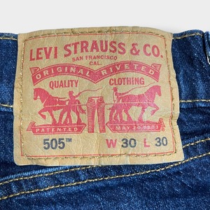 【LEVI'S】505 デニム ジーンズ ジーパン W30 L30 メキシコ製 ストレッチ 濃紺 リーバイス us古着