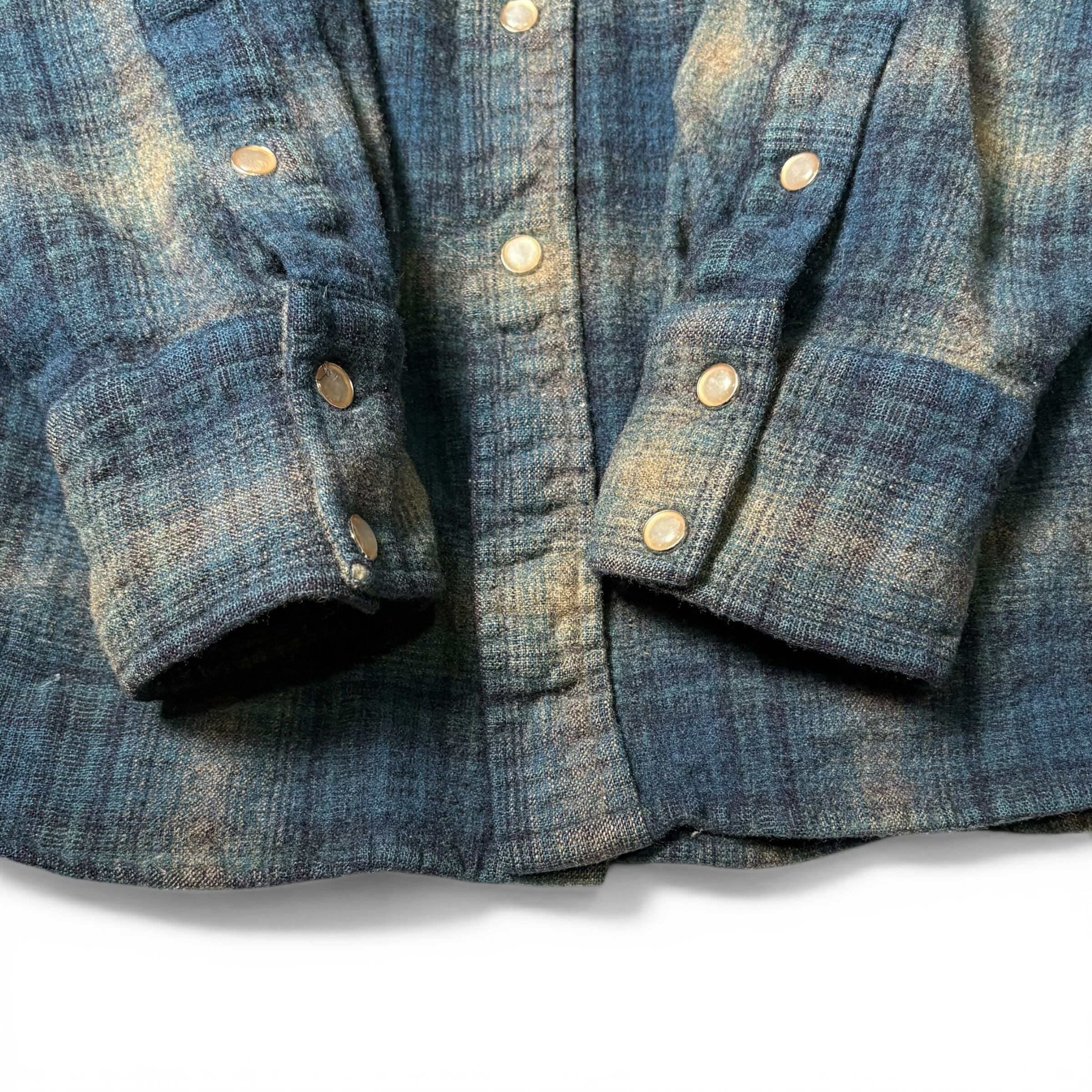 90s 00s PENDLETON Shadow Check Wool Western Shirt ペンドルトン シャドーチェック オンブレ ...