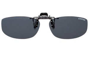 【数量限り】メイガン(Meigan)サングラス メガネの上から クリップオン キーパー 跳ね上げ UVカット & ギラツキ防止 偏光レンズ 運転用 スモーク オーバルM KEEPER 日本製 9330-02