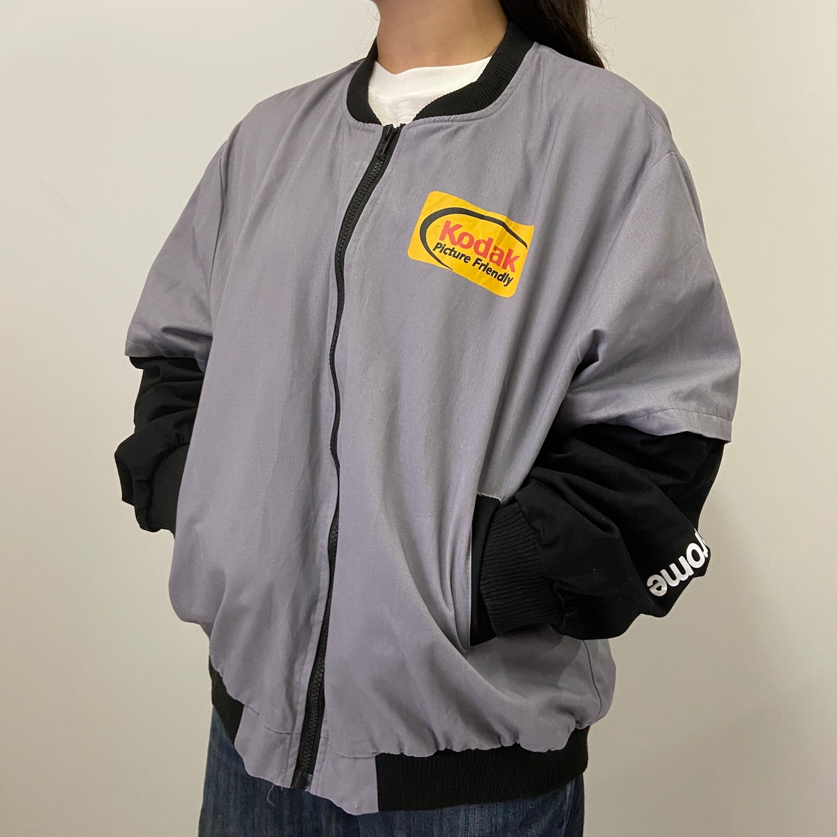 Kodak コダック 企業ロゴ バックプリント 胸ロゴ ワークジャケット 