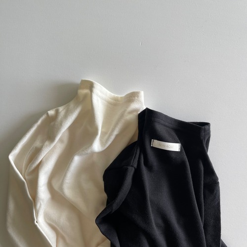 minirobe. peachwarm half turtleneck tee〔ハーフネックT〕