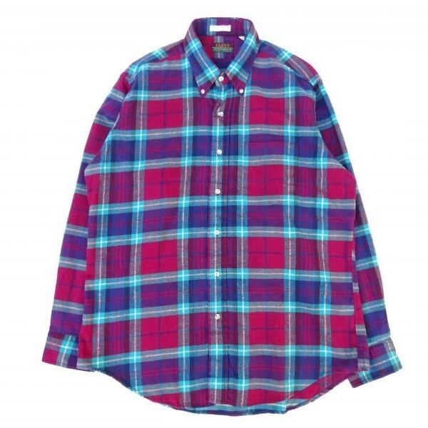 Deadstock CLEVE (クリーブ) 90's ライトフランネルシャツ A PLAID washed
