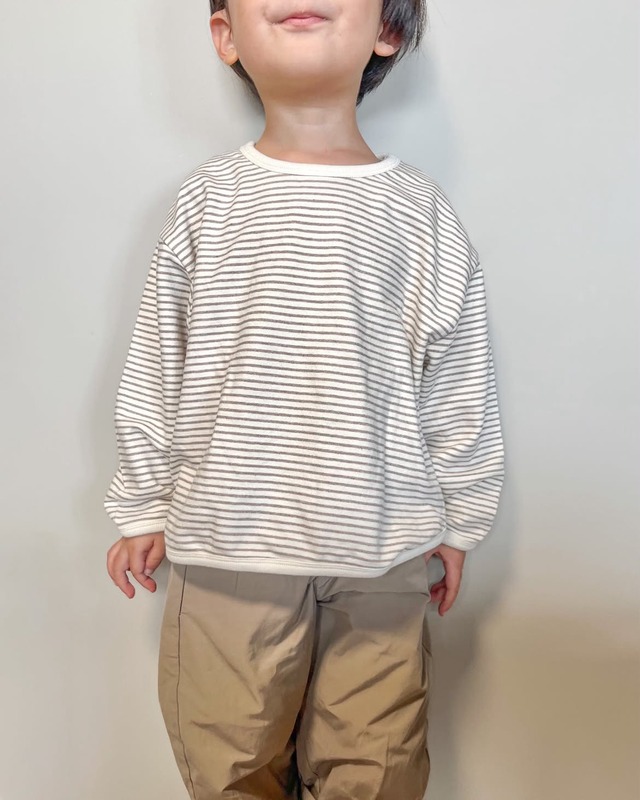 《即納》送料無料【Bella bambina】Balloon Stripe Tee