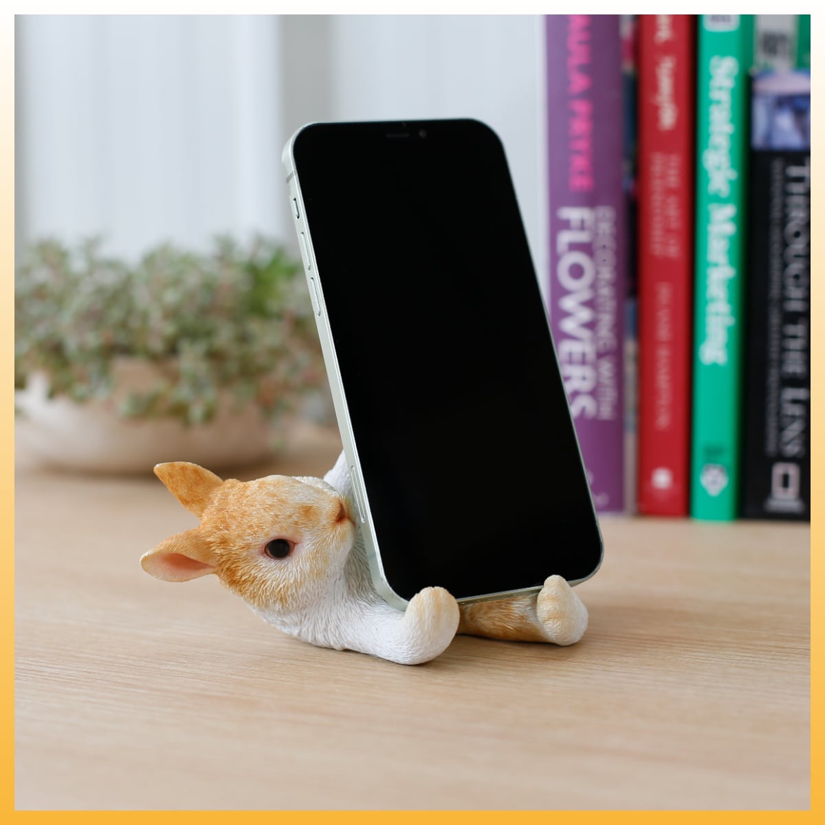 WooBia ウサギのスマホスタンド オブジェ