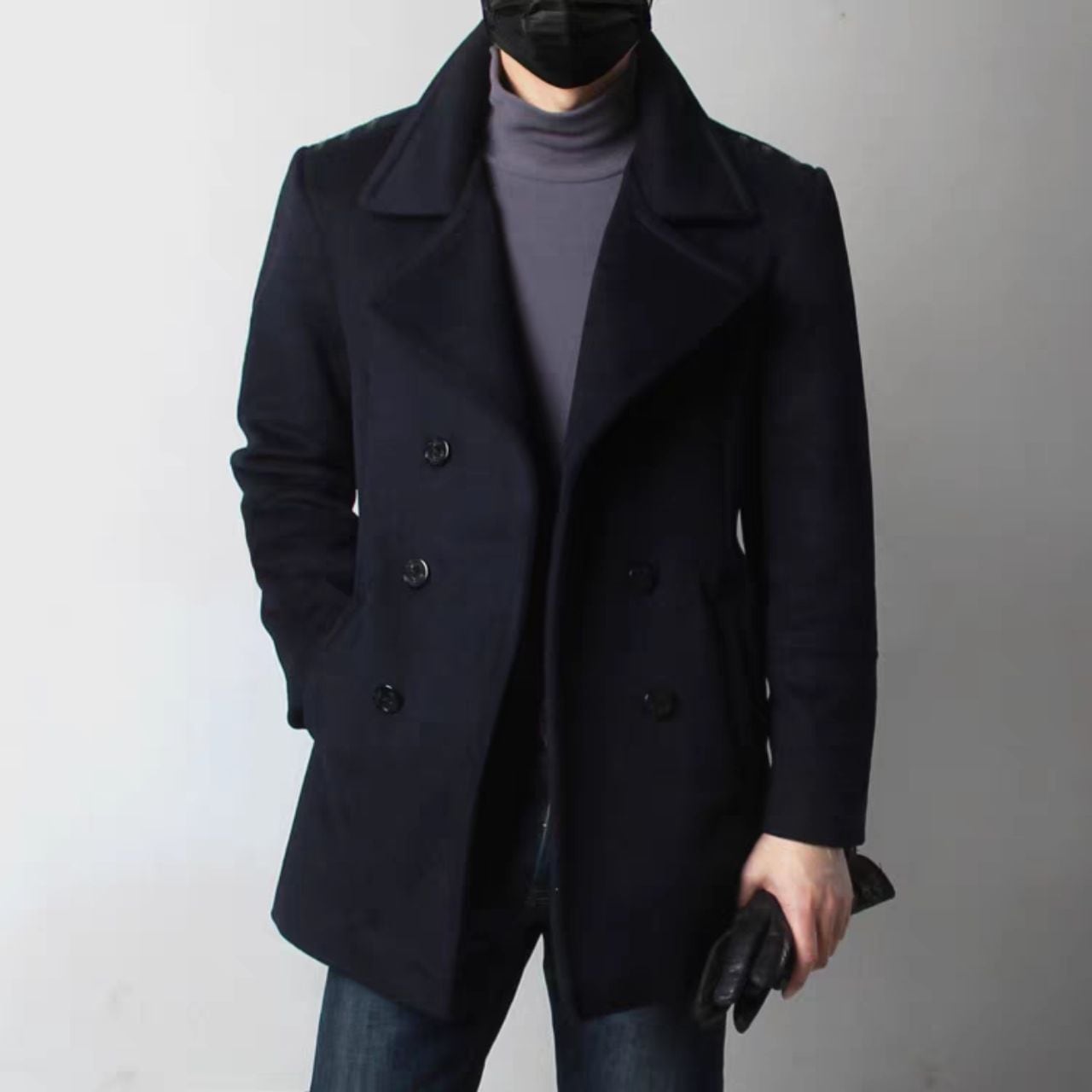 クラシックダブルブレストピーコート G152