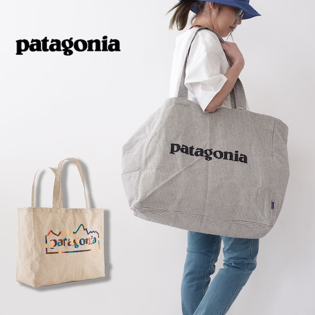 Patagonia [パタゴニア正規代理店] Recycled Oversized Tote [59255] リサイクルオーバーサイズトート・トートバッグ・ロゴトート・ストライプ・リサイクル・MEN'S / LADY'S [2024SS]