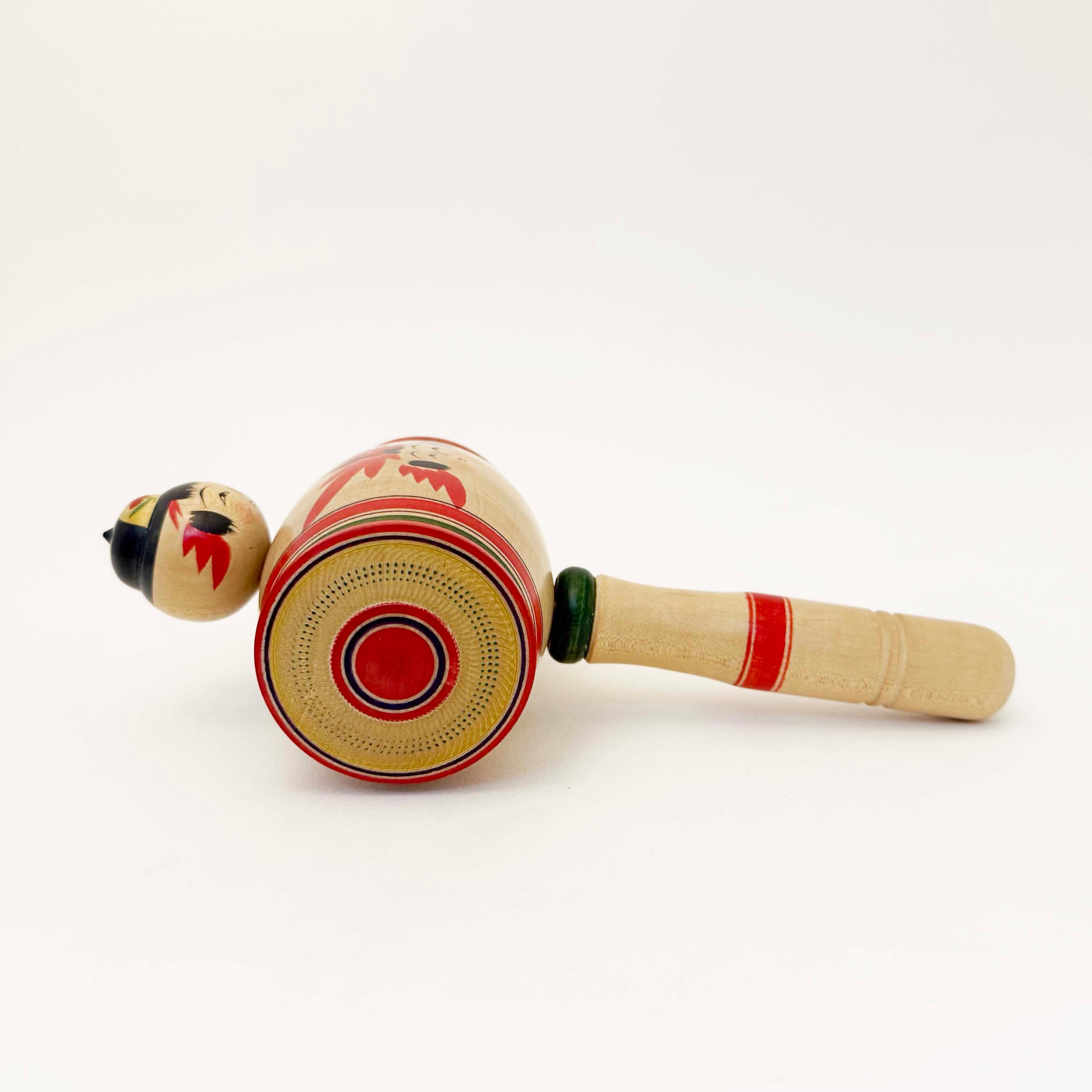 木地玩具 独楽入り小槌 （蔵王高湯系 / 梅木修一工人）