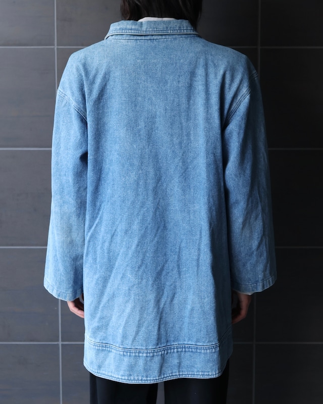 middle length denim duffle