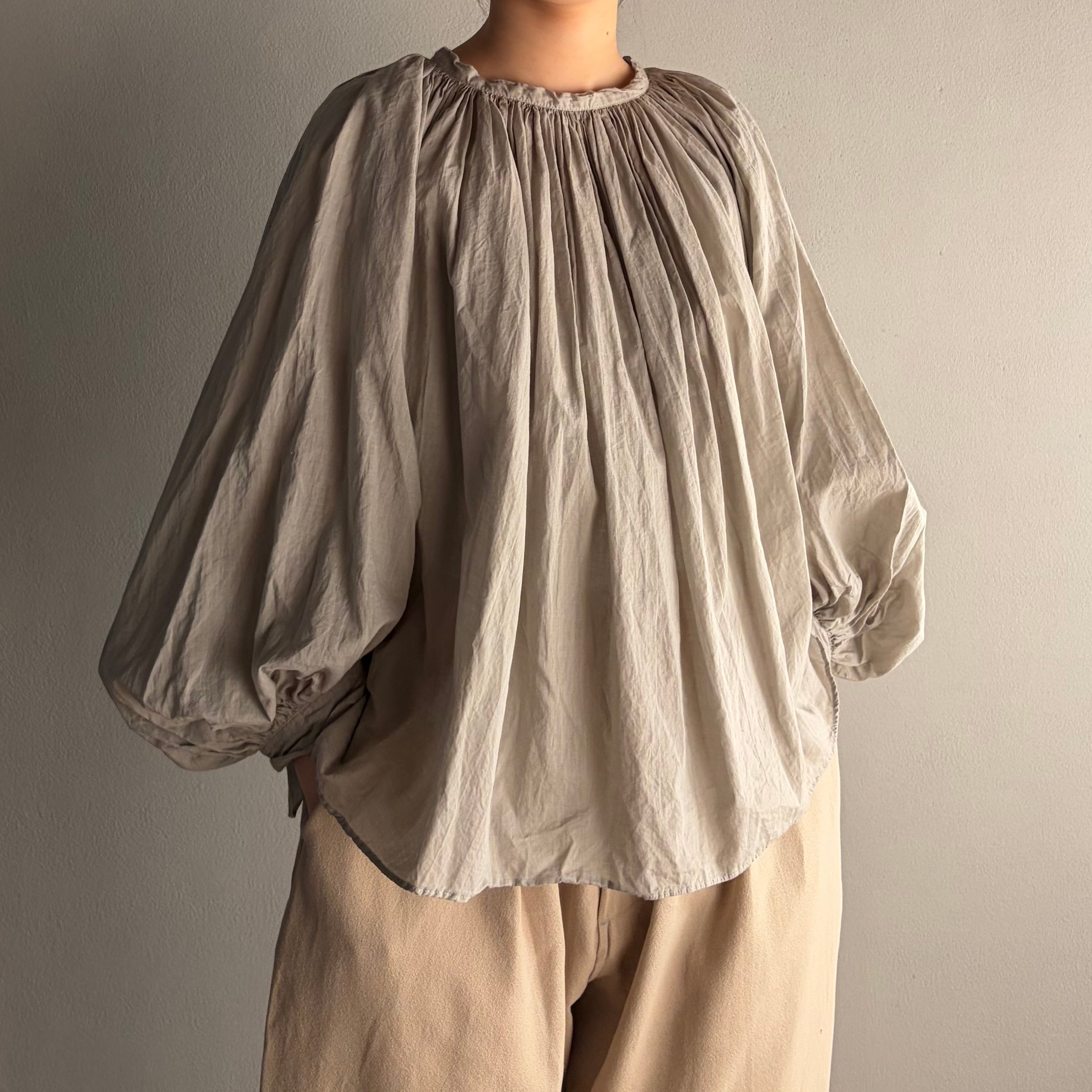R&D.M.Co- Garment Dye Lawn Gather Smock ガーメントダイ ローン